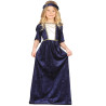 D√©guisement dame m√©di√©vale bleue fille  