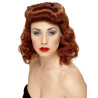 Perruque pin up marron femme  