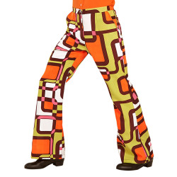 Pantalon groovy g√©om√©trique ann√©es 70 homme  