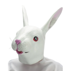 Masque lapin en latex adulte  