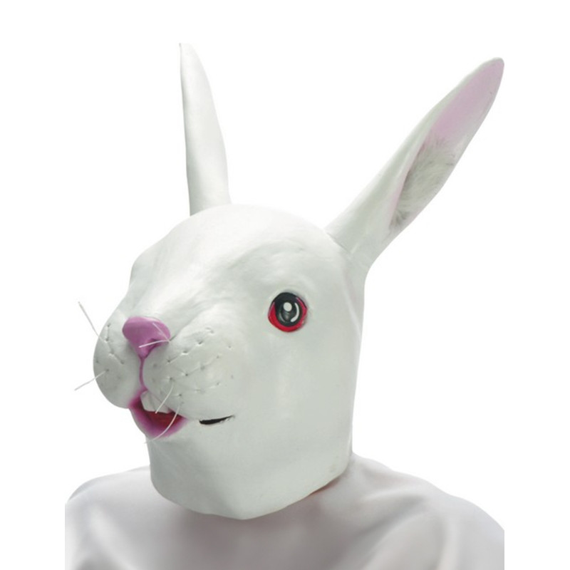 Masque lapin en latex adulte  