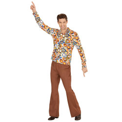 Chemise groovy bubbles ann√©es 70 homme  