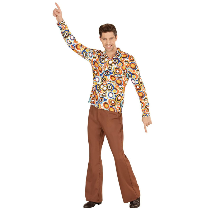 Chemise groovy bubbles ann√©es 70 homme  