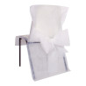 10 housses de chaise premium blanches 50 x 95 cm en intiss√© √† n?uds  