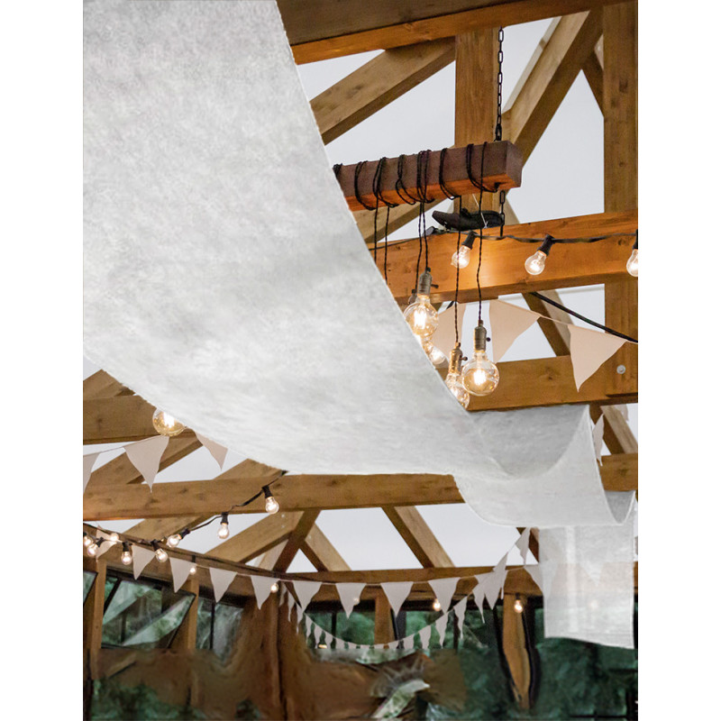 Tenture de mariage blanche 80 cm x 25 m en tissu intiss√©  
