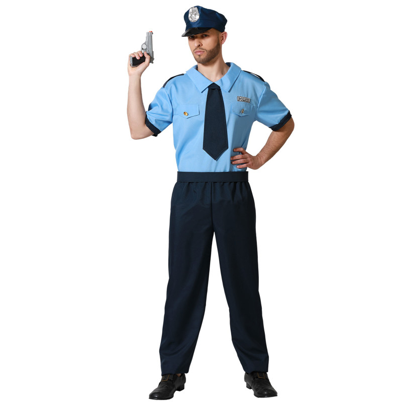 D√©guisement policier pantalon bleu homme  