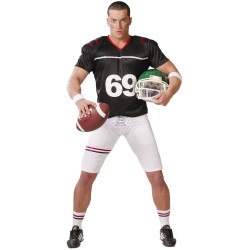 D√©guisement footballeur am√©ricain noir et blanc homme  