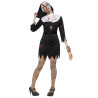 D√©guisement bonne soeur zombie noire femme  