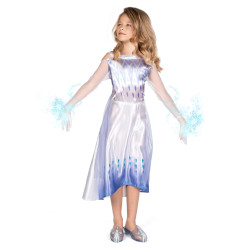 D√©guisement classique blanc Elsa la reine des neiges 2 fille  