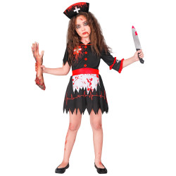 D√©guisement infirmi√®re noire zombie fille  