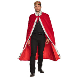 Cape roi rouge 130 cm adulte  