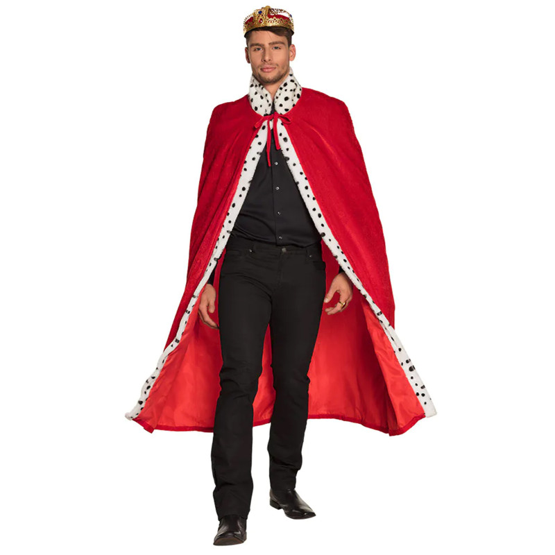 Cape roi rouge 130 cm adulte  
