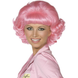 Perruque rose Grease femme  