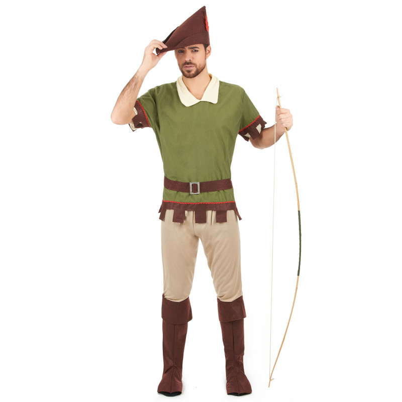 D√©guisement Homme des Bois marron et vert  