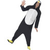 D√©guisement combinaison pingouin avec capuche adulte  
