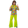 D√©guisement hippie vert avec symboles color√©s homme  