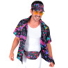 Chemise √† motifs ann√©es 90 noire adulte  