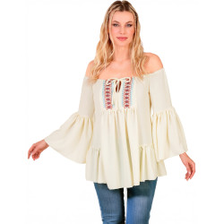 Chemise ann√©es 60 hippie femme  