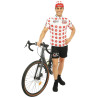 D√©guisement cycliste blanc et rouge Sauciflex homme  
