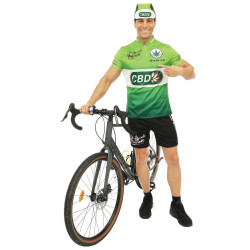 D√©guisement cycliste vert CBD homme  