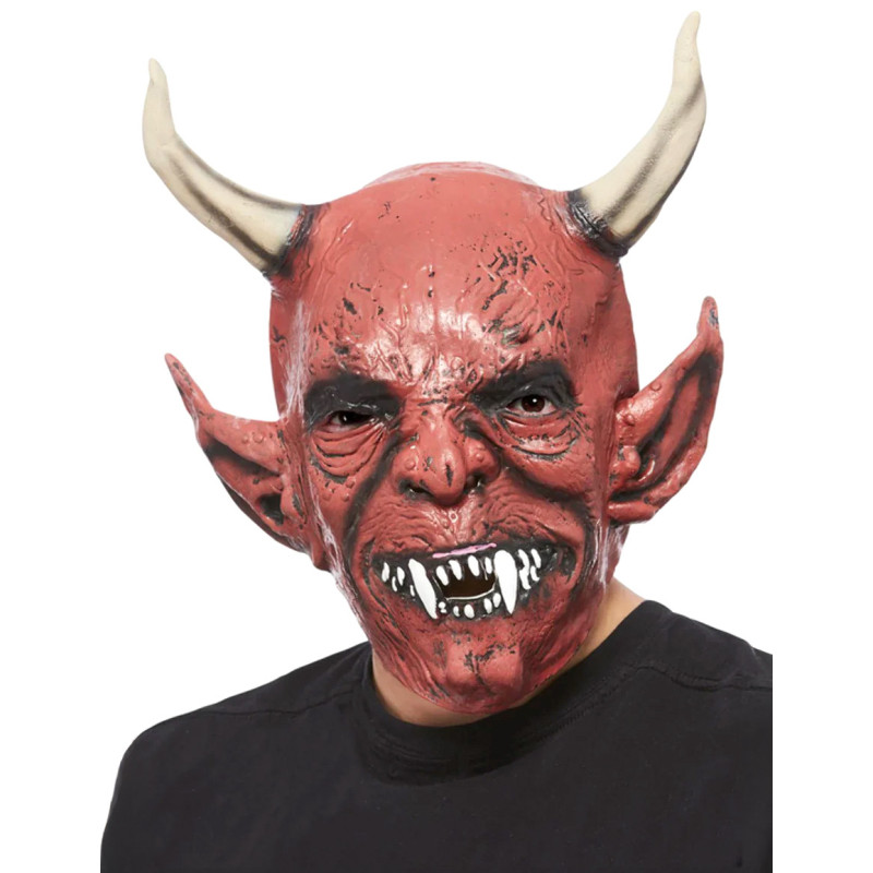 Masque d√©mon √† cornes adulte Halloween  