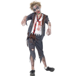 D√©guisement zombie √©colier gar√ßon Halloween  