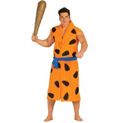 D√©guisement homme des cavernes orange adulte  