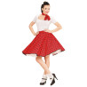 Jupe et foulard rouge √† pois ann√©es 50 femme  