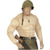 Faux torse muscl√© militaire adulte  