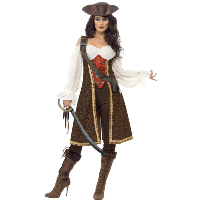 D√©guisement pirate marron femme  