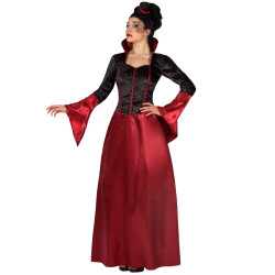 D√©guisement vampire rouge et noire femme Halloween  