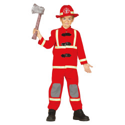 D√©guisement pompier rouge enfant  