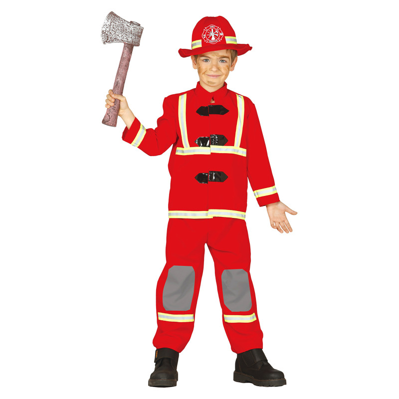 D√©guisement pompier rouge enfant  