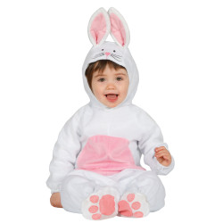 D√©guisement lapin blanc et rose b√©b√©  