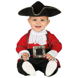 D√©guisement combinaison pirate rouge b√©b√©  