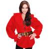 Chemise rouge pirate femme  