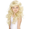 Perruque blonde de princesse fille  