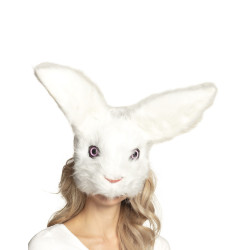 Masque lapin peluche adulte  