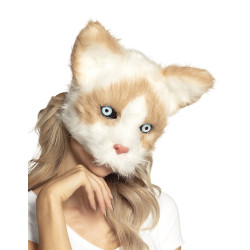Masque chat peluche adulte  
