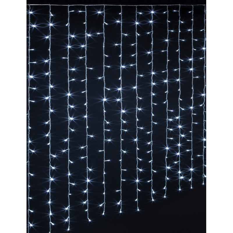 Rideau lumineux int√©rieur ext√©rieur blanc froid 100 x 200 cm  