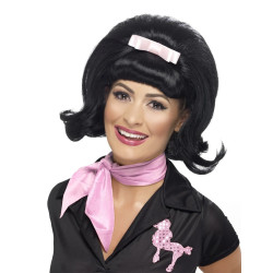 Perruque noire ann√©es 50 femme  