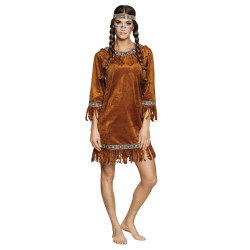 D√©guisement indienne faux daim femme  