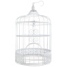D√©coration cage √† oiseaux blanche 30 cm en m√©tal √† suspendre  