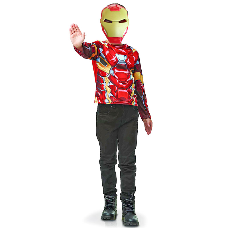 Kit top et masque Iron Man enfant  