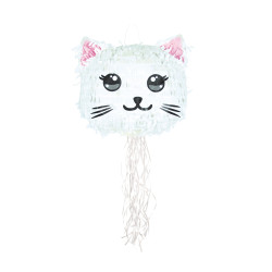 Pi√±ata Chat Kawai blanc 38 cm  