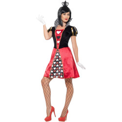 D√©guisement miss reine des cartes coeurs femme  
