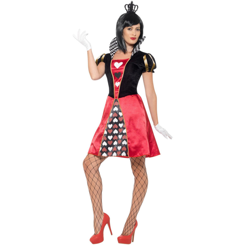 D√©guisement miss reine des cartes coeurs femme  