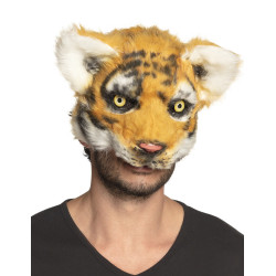 Masque tigre peluche adulte  