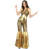 D√©guisement disco dor√© √† pattes d'eph femme  