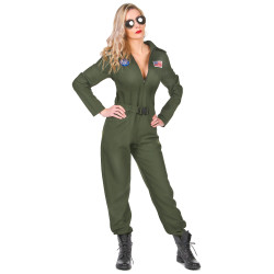 D√©guisement pilote d'avion femme  